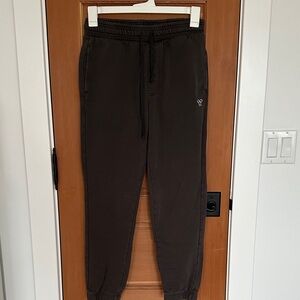 Men's Brown Cotton Jogger Pants with Drawstring Waist